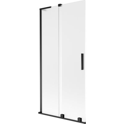 Mexen Velar L parawan nawannowy 2-skrzydłowy rozsuwany 90 x 150 cm, szron, czarny - 896-090-003-31-70 Mexen Velar L parawan nawannowy 2-skrzydłowy rozsuwany 90 x 150 cm, szron, czarny - 896-090-003-31-70