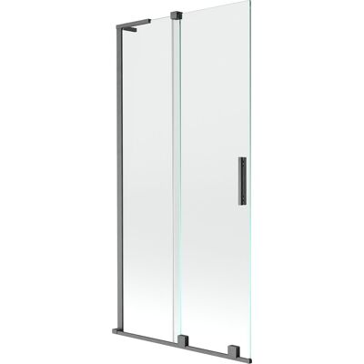 Mexen Velar L parawan nawannowy 2-skrzydłowy rozsuwany 90 x 150 cm, transparent, gun gray szczotkowany - 896-090-003-01-66 Mexen Velar L parawan nawannowy 2-skrzydłowy rozsuwany 90 x 150 cm, transparent, gun gray szczotkowany - 896-090-003-01-66