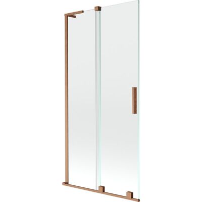 Mexen Velar L parawan nawannowy 2-skrzydłowy rozsuwany 90 x 150 cm, transparent, miedź szczotkowana - 896-090-003-01-65 Mexen Velar L parawan nawannowy 2-skrzydłowy rozsuwany 90 x 150 cm, transparent, miedź szczotkowana - 896-090-003-01-65