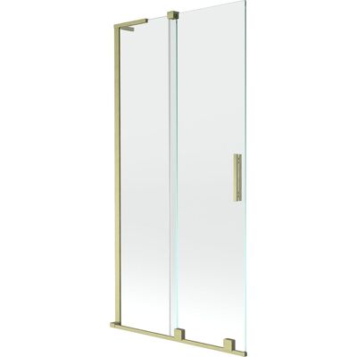 Mexen Velar L parawan nawannowy 2-skrzydłowy rozsuwany 90 x 150 cm, transparent, złoty szczotkowany - 896-090-003-01-55 Mexen Velar L parawan nawannowy 2-skrzydłowy rozsuwany 90 x 150 cm, transparent, złoty szczotkowany - 896-090-003-01-55