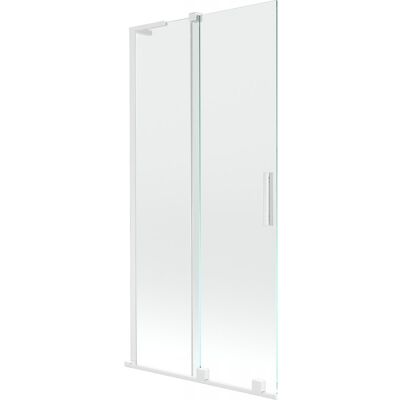 Mexen Velar L parawan nawannowy 2-skrzydłowy rozsuwany 95 x 150 cm, transparent, biały - 896-095-003-01-20 Mexen Velar L parawan nawannowy 2-skrzydłowy rozsuwany 95 x 150 cm, transparent, biały - 896-095-003-01-20