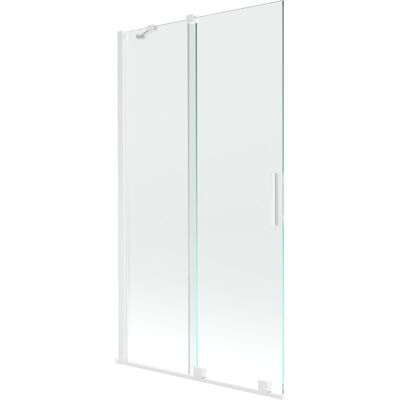 Mexen Velar parawan nawannowy 2-skrzydłowy przesuwny 100 x 150 cm, transparent, biały Mexen Velar parawan nawannowy 2-skrzydłowy przesuwny 100 x 150 cm, transparent, biały