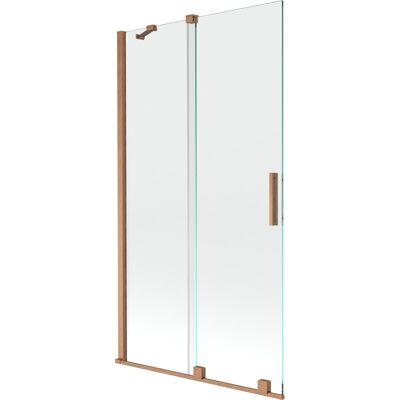 Mexen Velar parawan nawannowy 2-skrzydłowy przesuwny 100 x 150 cm, transparent, miedź szczotkowana Mexen Velar parawan nawannowy 2-skrzydłowy przesuwny 100 x 150 cm, transparent, miedź szczotkowana