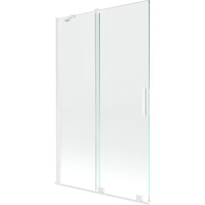 Mexen Velar parawan nawannowy 2-skrzydłowy przesuwny 110 x 150 cm, transparent, biały Mexen Velar parawan nawannowy 2-skrzydłowy przesuwny 110 x 150 cm, transparent, biały