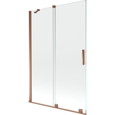 Mexen Velar parawan nawannowy 2-skrzydłowy przesuwny 120 x 150 cm, transparent, różowe złoto Mexen Velar parawan nawannowy 2-skrzydłowy przesuwny 120 x 150 cm, transparent, różowe złoto