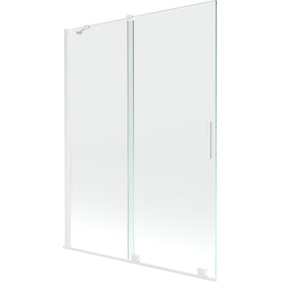 Mexen Velar parawan nawannowy 2-skrzydłowy przesuwny 130 x 150 cm, transparent, biały Mexen Velar parawan nawannowy 2-skrzydłowy przesuwny 130 x 150 cm, transparent, biały