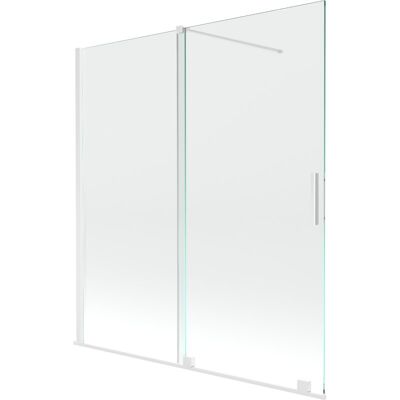 Mexen Velar parawan nawannowy 2-skrzydłowy przesuwny 150 x 150 cm, transparent, biały Mexen Velar parawan nawannowy 2-skrzydłowy przesuwny 150 x 150 cm, transparent, biały