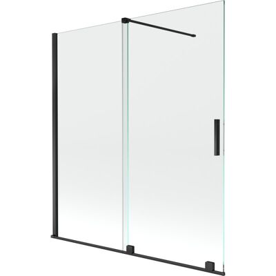 Mexen Velar parawan nawannowy 2-skrzydłowy przesuwny 150 x 150 cm, transparent, czarny Mexen Velar parawan nawannowy 2-skrzydłowy przesuwny 150 x 150 cm, transparent, czarny