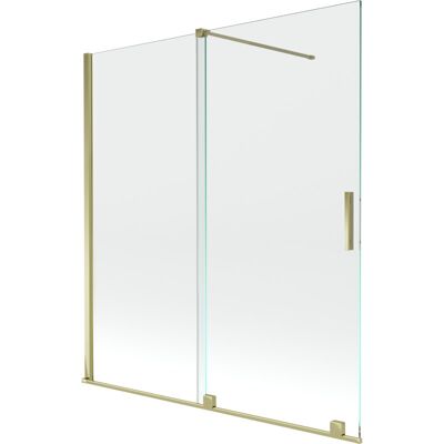Mexen Velar parawan nawannowy 2-skrzydłowy przesuwny 150 x 150 cm, transparent, złoty Mexen Velar parawan nawannowy 2-skrzydłowy przesuwny 150 x 150 cm, transparent, złoty