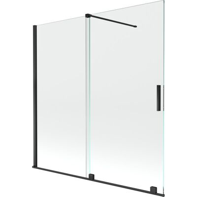 Mexen Velar parawan nawannowy 2-skrzydłowy przesuwny 160 x 150 cm, transparent, czarny Mexen Velar parawan nawannowy 2-skrzydłowy przesuwny 160 x 150 cm, transparent, czarny