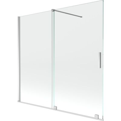 Mexen Velar parawan nawannowy 2-skrzydłowy przesuwny 170 x 150 cm, transparent, chrom Mexen Velar parawan nawannowy 2-skrzydłowy przesuwny 170 x 150 cm, transparent, chrom