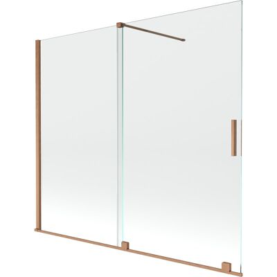 Mexen Velar parawan nawannowy 2-skrzydłowy przesuwny 180 x 150 cm, transparent, miedź szczotkowana Mexen Velar parawan nawannowy 2-skrzydłowy przesuwny 180 x 150 cm, transparent, miedź szczotkowana