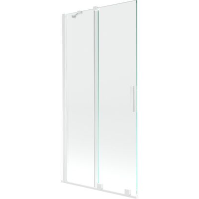 Mexen Velar parawan nawannowy 2-skrzydłowy przesuwny 90 x 150 cm, transparent, biały Mexen Velar parawan nawannowy 2-skrzydłowy przesuwny 90 x 150 cm, transparent, biały
