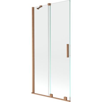Mexen Velar parawan nawannowy 2-skrzydłowy przesuwny 90 x 150 cm, transparent, miedź szczotkowana Mexen Velar parawan nawannowy 2-skrzydłowy przesuwny 90 x 150 cm, transparent, miedź szczotkowana