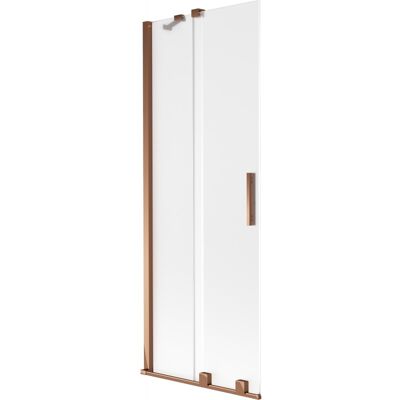 Mexen Velar parawan nawannowy 2-skrzydłowy rozsuwany 75 x 150 cm, szron, różowe złoto - 896-075-000-31-60 Mexen Velar parawan nawannowy 2-skrzydłowy rozsuwany 75 x 150 cm, szron, różowe złoto - 896-075-000-31-60