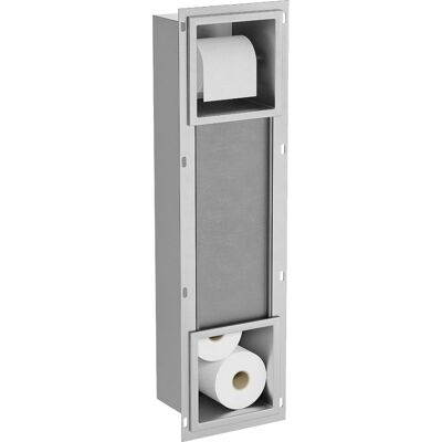 Mexen X-Wall-Bp Uchwyt Na Papier Toaletowy Z Magazynkiem, Inox Mexen X-Wall-Bp Uchwyt Na Papier Toaletowy Z Magazynkiem, Inox