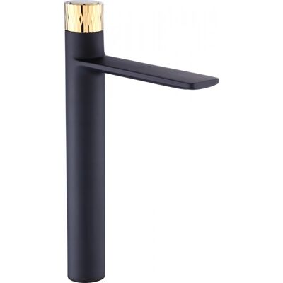 Mexen Zero+ bateria umywalkowa wysoka czarna/złota - 71610-75 Mexen Zero+ bateria umywalkowa wysoka czarna/złota - 71610-75