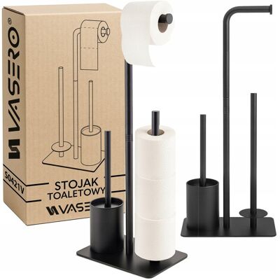 IRM Nowoczesny STOJAK VETTÄ na szczotka metalowy uchwyt na papier toaletowy WC IRM Nowoczesny STOJAK VETTÄ na szczotka metalowy uchwyt na papier toaletowy WC