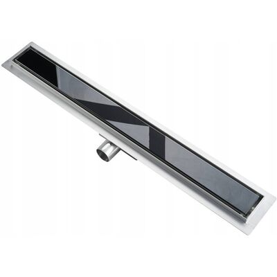 Hydroland Odpływ Liniowy Prysznicowy Łazienkowy Sleek 700 Czarne Szkło Szklany Ruszt Hydroland Odpływ Liniowy Prysznicowy Łazienkowy Sleek 700 Czarne Szkło Szklany Ruszt