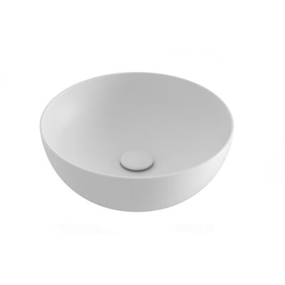 Okrągła umywalka ceramiczna nablatowa Ravak Uni 400 B Slim cienkościenna biały mat 1szt Okrągła umywalka ceramiczna nablatowa Ravak Uni 400 B Slim cienkościenna biały mat 1szt