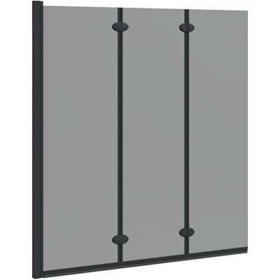 vidaXL Osłona prysznicowa Czarny 130 x 138 cm Szkło ESG i aluminium vidaXL Osłona prysznicowa Czarny 130 x 138 cm Szkło ESG i aluminium