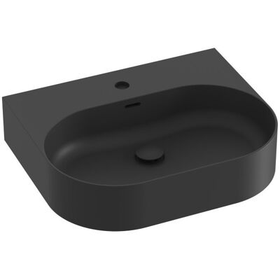 Owalna umywalka ceramiczna nablatowa Ravak Ceramic O Slim 550 Wall N czarny mat 1szt Owalna umywalka ceramiczna nablatowa Ravak Ceramic O Slim 550 Wall N czarny mat 1szt