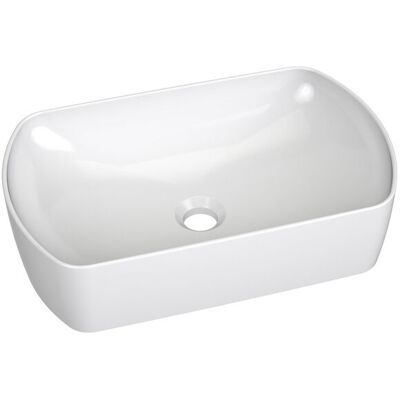 Owalna umywalka ceramiczna nablatowa Ravak Verti Oval 500 biały połysk 1szt Owalna umywalka ceramiczna nablatowa Ravak Verti Oval 500 biały połysk 1szt