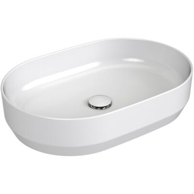 Owalna umywalka ceramiczna nablatowa Ravak Zeta Slim 550 biała 1szt Owalna umywalka ceramiczna nablatowa Ravak Zeta Slim 550 biała 1szt