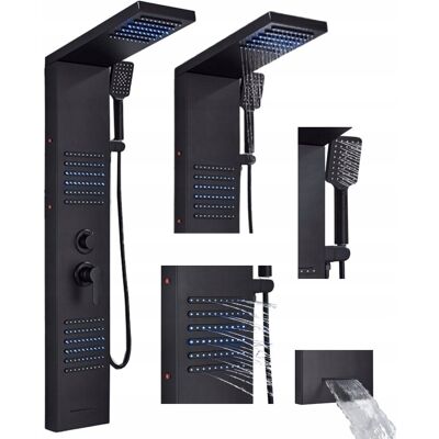 Inny producent Panel prysznicowy MYQualife P1 PREMIUM z hydromasażem czarny Inny producent Panel prysznicowy MYQualife P1 PREMIUM z hydromasażem czarny