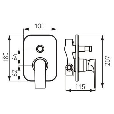 Pinea bateria wannowo-prysznicowa podtynkowa chrom FDesign FD1-PNA-7P-11 Pinea bateria wannowo-prysznicowa podtynkowa chrom FDesign FD1-PNA-7P-11