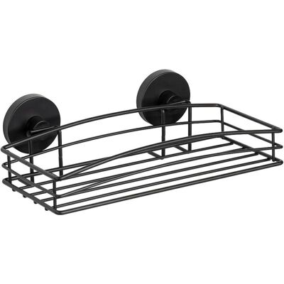 Półka pod prysznic Vacuum-Loc, metalowa, czarna, WENKO Półka pod prysznic Vacuum-Loc, metalowa, czarna, WENKO