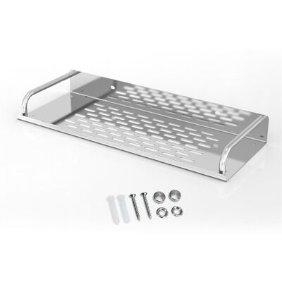 Intirilife Półka prysznicowa ze stali nierdzewnej 40 x 13 cm - kosz prysznicowy Półka łazienkowa z praktycznymi kanałami odpływowymi do wiercenia do łazienki i.. Intirilife Półka prysznicowa ze stali nierdzewnej 40 x 13 cm - kosz prysznicowy Półka łazienkowa z praktycznymi kanałami odpływowymi do wiercenia do łazienki i..