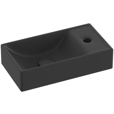 Prostokątna umywalka ceramiczna Ravak Veda 400 Slim Wall P czarny mat 1szt Prostokątna umywalka ceramiczna Ravak Veda 400 Slim Wall P czarny mat 1szt