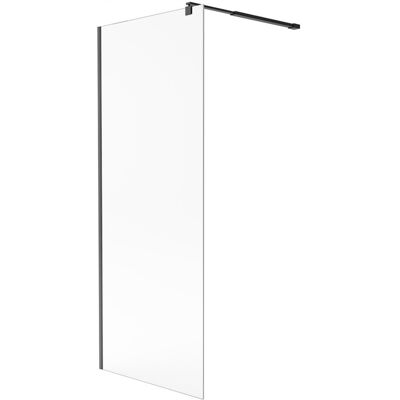 Ścianka walk-in prysznicowa Durasan WKT-100 BLACK 100x200cm czarna 6mm Ścianka walk-in prysznicowa Durasan WKT-100 BLACK 100x200cm czarna 6mm