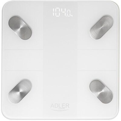 Adler - AD 8186w - Biały - Szkło hartowane - Digital Bathroom Scale Adler - AD 8186w - Biały - Szkło hartowane - Digital Bathroom Scale