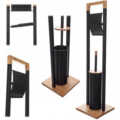 KADAX STOJAK NA PAPIER TOALETOWY CZARNY UCHWYT WIESZAK SZCZOTKA DO WC 2w1 LOFT KADAX STOJAK NA PAPIER TOALETOWY CZARNY UCHWYT WIESZAK SZCZOTKA DO WC 2w1 LOFT