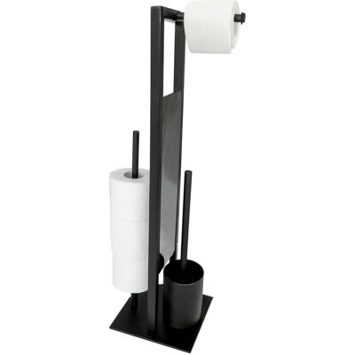 Stojak podłogowy na papier i szczotkę WC Estiva Glass Black czarny mat ze szkłem 1 szt. Stojak podłogowy na papier i szczotkę WC Estiva Glass Black czarny mat ze szkłem 1 szt.