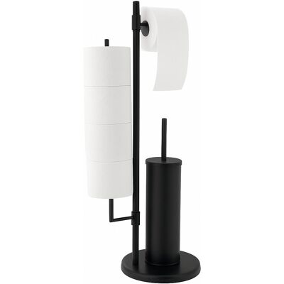 Stojak WC Estiva Round Black czarny mat 3w1 uchwyt na papier rolki i szczotka WC 1 szt. Stojak WC Estiva Round Black czarny mat 3w1 uchwyt na papier rolki i szczotka WC 1 szt.