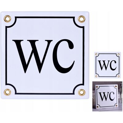 Rynek Szyldów TABLICZKA METALOWA TOALETA WC PIKTOGRAM OZNACZENIE 12x12 CM EMALIOWANA Rynek Szyldów TABLICZKA METALOWA TOALETA WC PIKTOGRAM OZNACZENIE 12x12 CM EMALIOWANA