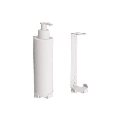 Uchwyt-dozownik mydła w płynie 300ml ANDEX Technic 348B stal nierdzewna biały Uchwyt-dozownik mydła w płynie 300ml ANDEX Technic 348B stal nierdzewna biały