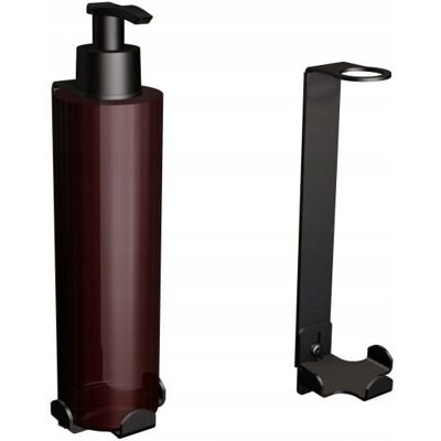 ANDEX Uchwyt-dozownik mydła w płynie samoprzylepny, czarny 300ml ANDEX Uchwyt-dozownik mydła w płynie samoprzylepny, czarny 300ml