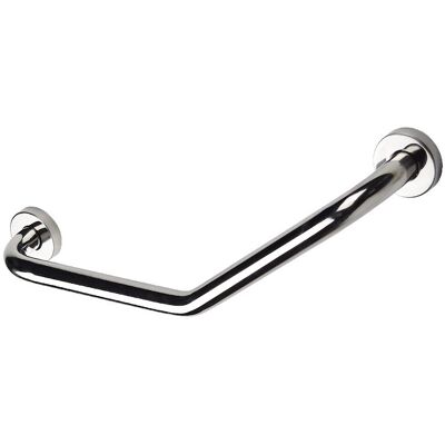 Stylowe Dekoracje Uchwyt łazienkowy poręcz dla niepełnosprawnych srebrna 70 cm kątowy 400x400mm Stylowe Dekoracje Uchwyt łazienkowy poręcz dla niepełnosprawnych srebrna 70 cm kątowy 400x400mm