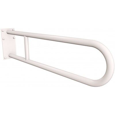 Uchwyt półokrągły stały 70cm z płytą ANDEX Bez Barier 819/70/B stal nierdzewna biały Uchwyt półokrągły stały 70cm z płytą ANDEX Bez Barier 819/70/B stal nierdzewna biały
