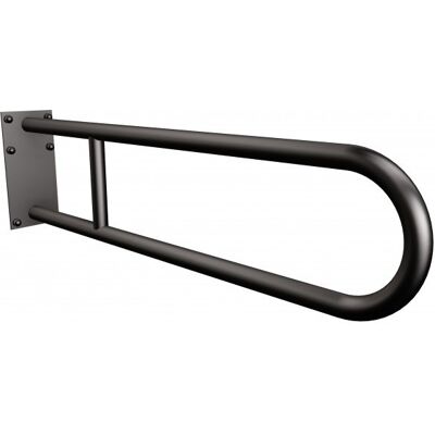 Uchwyt półokrągły stały 70cm z płytą ANDEX Bez Barier 819/70/NG stal nierdzewna czarny Uchwyt półokrągły stały 70cm z płytą ANDEX Bez Barier 819/70/NG stal nierdzewna czarny