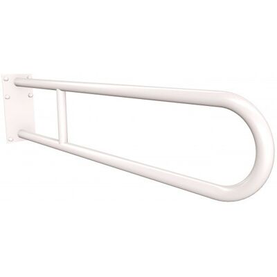 Uchwyt półokrągły stały 75cm z płytą ANDEX Bez Barier 819/75/B stal nierdzewna biały Uchwyt półokrągły stały 75cm z płytą ANDEX Bez Barier 819/75/B stal nierdzewna biały