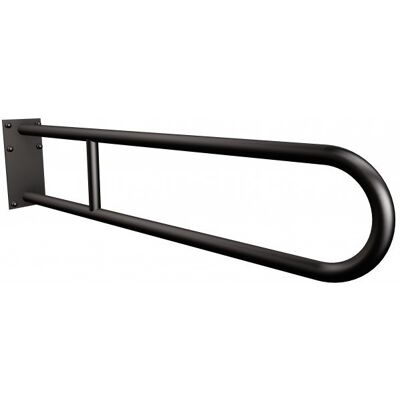 Uchwyt półokrągły stały 80cm z płytą ANDEX Bez Barier 819/80/NG stal nierdzewna czarny Uchwyt półokrągły stały 80cm z płytą ANDEX Bez Barier 819/80/NG stal nierdzewna czarny