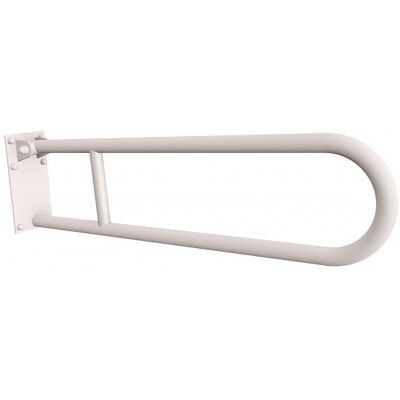 Uchwyt półokrągły uchylny 70cm z płytą ANDEX Bez Barier 820/70/B stal nierdzewna biały Uchwyt półokrągły uchylny 70cm z płytą ANDEX Bez Barier 820/70/B stal nierdzewna biały