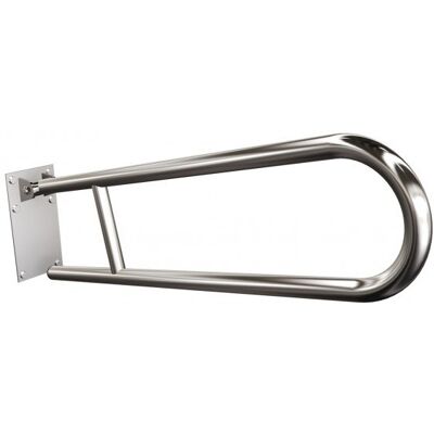 Uchwyt półokrągły uchylny 70cm z płytą ANDEX Bez Barier 820/70/CC stal nierdzewna polerowana Uchwyt półokrągły uchylny 70cm z płytą ANDEX Bez Barier 820/70/CC stal nierdzewna polerowana