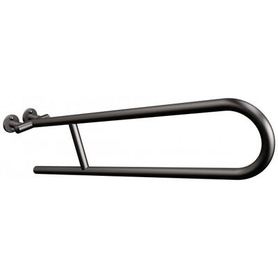 Uchwyt półokrągły uchylny 75 cm ANDEX Bez Barier 801/75/NG stal nierdzewna czarny Uchwyt półokrągły uchylny 75 cm ANDEX Bez Barier 801/75/NG stal nierdzewna czarny