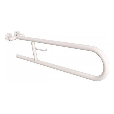 Uchwyt półokrągły uchylny 80 cm z wieszakiem na papier ANDEX Bez Barier 801/W/80/B stal nierdzewna biały Uchwyt półokrągły uchylny 80 cm z wieszakiem na papier ANDEX Bez Barier 801/W/80/B stal nierdzewna biały
